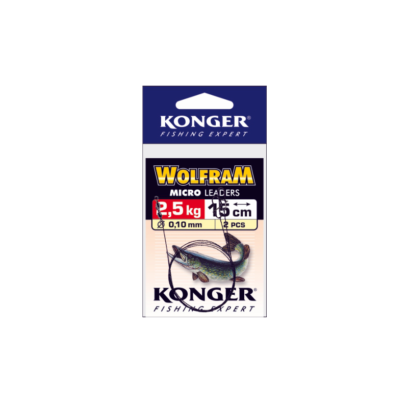 PRZYPON KONGER WOLFRAM MIKRO 25cm 2,5kg 2szt PRZYPON KONGER WOLFRAM MIKRO 25cm 2,5kg 2szt