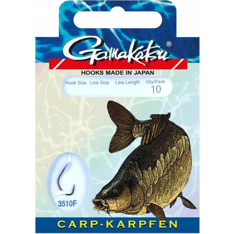 HACZYKI WIĄZANE GAMAKATSU CARP 3510F 0,26mm 6 HACZYKI WIĄZANE GAMAKATSU CARP 3510F 0,26mm 6
