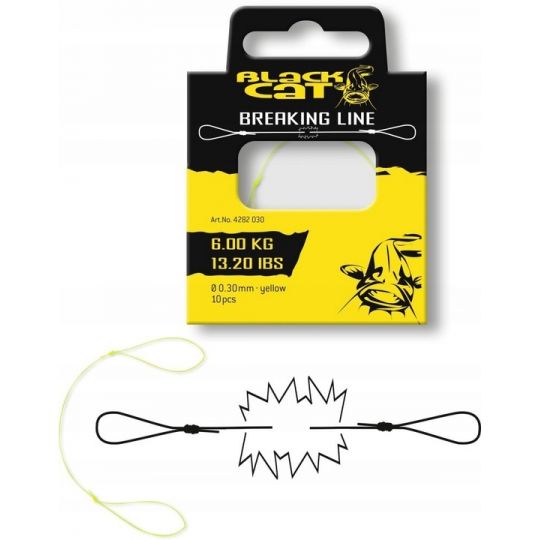 ŁĄCZNIK DO ZRYWKI BLACK CAT 6kg 0.30mm YELLOW 10sz ŁĄCZNIK DO ZRYWKI BLACK CAT 6kg 0.30mm YELLOW 10sz