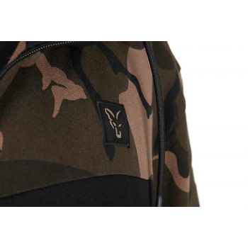 LW BLack / Camo Split Zip Hoody