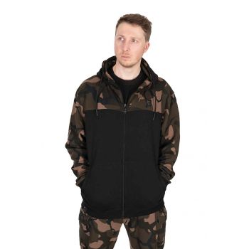 LW BLack / Camo Split Zip Hoody
