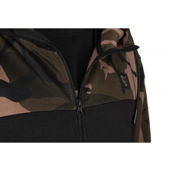 LW BLack / Camo Split Zip Hoody