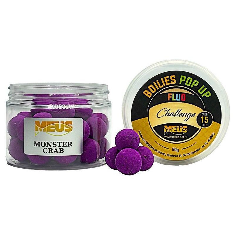 KULKI MEUS CHALLENGE POP UP FLUO 15mm MONSTER CRAB KULKI MEUS CHALLENGE POP UP FLUO 15mm MONSTER CRAB