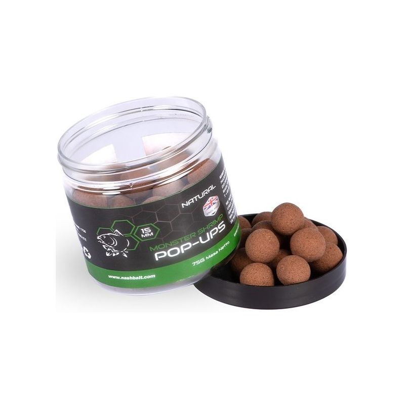 KULKI NASH MONSTER SHRIMP POP UP 12mm 75g NATURAL KULKI NASH MONSTER SHRIMP POP UP 12mm 75g NATURAL
