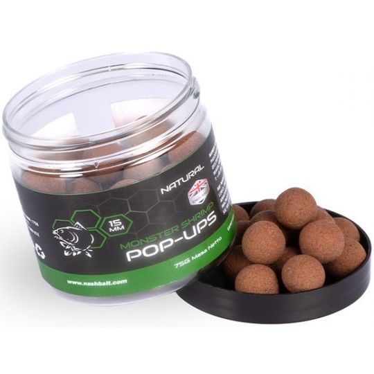 KULKI NASH MONSTER SHRIMP POP UP 12mm 75g NATURAL KULKI NASH MONSTER SHRIMP POP UP 12mm 75g NATURAL