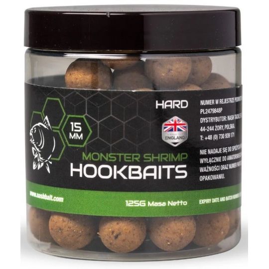 KULKI NASH MONSTER SHRIMP HARD HOOKBAITS 15mm 125g KULKI NASH MONSTER SHRIMP HARD HOOKBAITS 15mm 125g