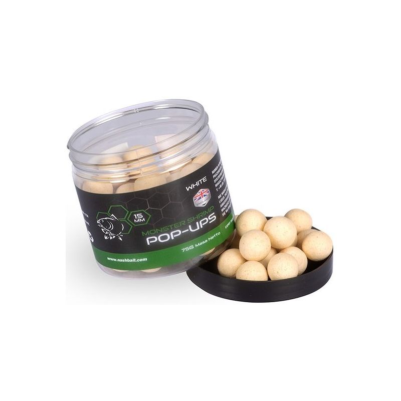 KULKI NASH MONSTER SHRIMP POP UP 12mm 75g WHITE KULKI NASH MONSTER SHRIMP POP UP 12mm 75g WHITE
