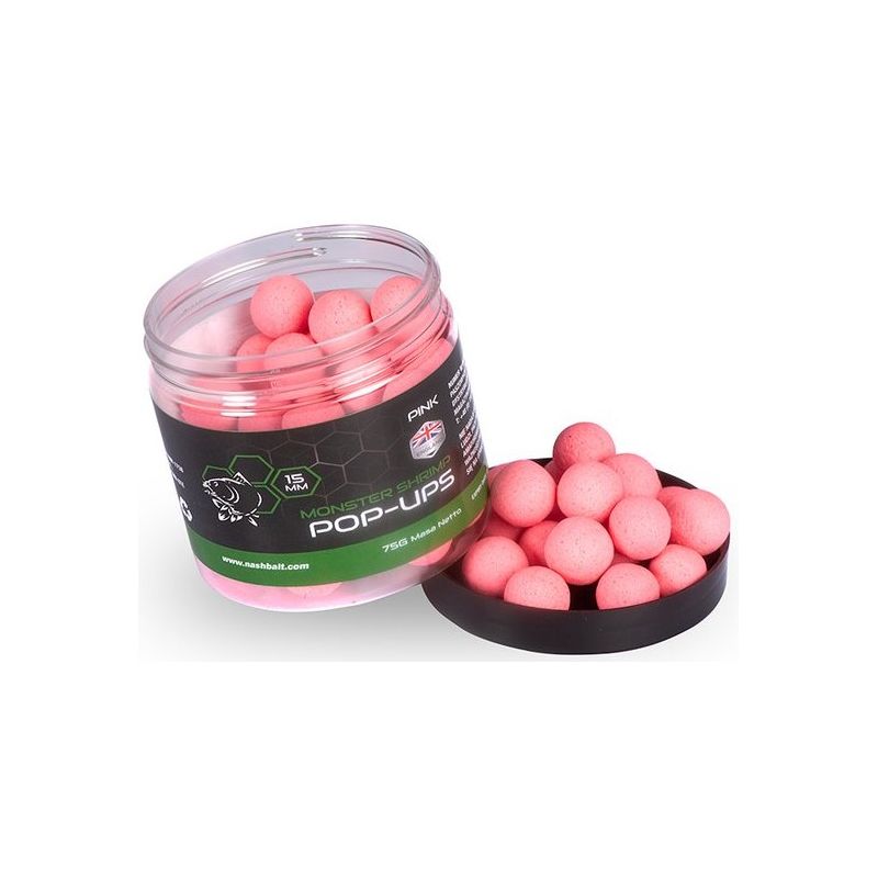 KULKI NASH MONSTER SHRIMP POP UP 15mm 75g PINK KULKI NASH MONSTER SHRIMP POP UP 15mm 75g PINK