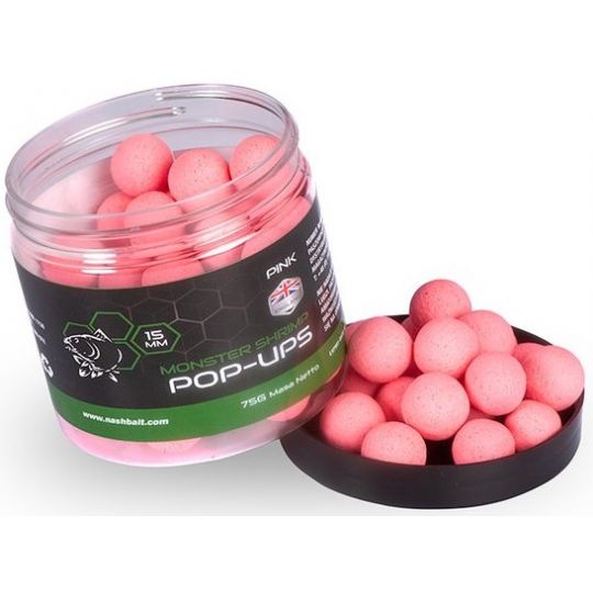 KULKI NASH MONSTER SHRIMP POP UP 15mm 75g PINK KULKI NASH MONSTER SHRIMP POP UP 15mm 75g PINK