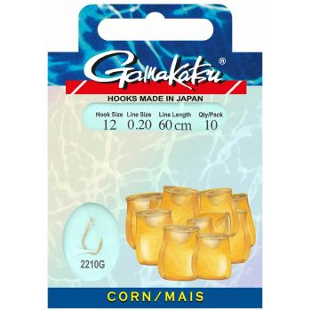 HACZYKI WIĄZANE GAMAKATSU CORN PRZYPON 0,20mm 12