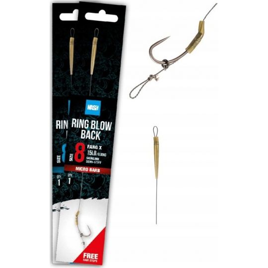 PRZYPON NASH RING BLOW BACK RIG ROZM 6 MICRO BARB PRZYPON NASH RING BLOW BACK RIG ROZM 6 MICRO BARB