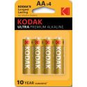 BATERIE KODAK ALKALICZNE ULTRA AAA R6 1.5V 4szt