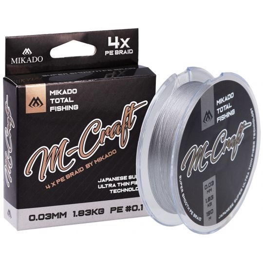 PLECIONKA MIKADO M-CRAFT BRAID 0.03mm 150m GRAY PLECIONKA MIKADO M-CRAFT BRAID 0.03mm 150m GRAY
