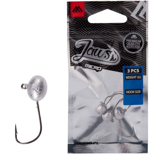 GŁÓWKI JIGOWE MIKADO JAWS MICRO 2.5g 2 BN 3szt GŁÓWKI JIGOWE MIKADO JAWS MICRO 2.5g 2 BN 3szt