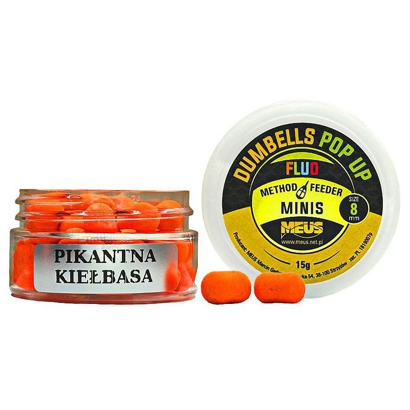 DUMBELLS MEUS FLUO POP UP 8mm PIKANTNA KIEŁBASA DUMBELLS MEUS FLUO POP UP 8mm PIKANTNA KIEŁBASA