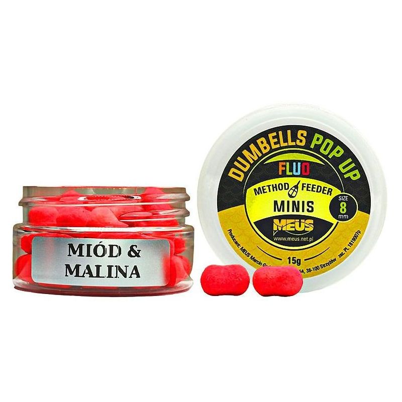 DUMBELS MEUS PLUO POP UP 8MM MINIS MIÓD MALINA DUMBELS MEUS PLUO POP UP 8MM MINIS MIÓD MALINA