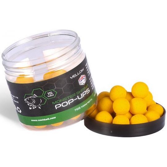 KULKI NASH MONSTER SHRIMP POP UP 15mm 75g YELLOW KULKI NASH MONSTER SHRIMP POP UP 15mm 75g YELLOW