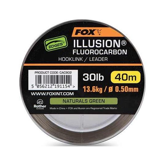 FLUOROCARBON DO  PRZYPONÓW FOX ILLUSION 0,50mm 40m