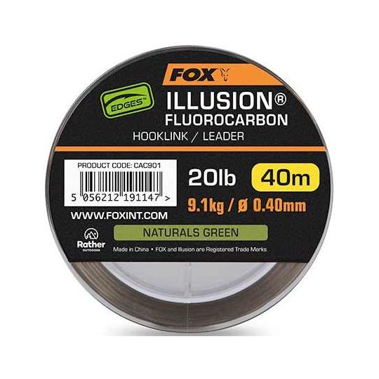 FLUOROCARBON DO PRZYPONÓW FOX ILLUSION 0,40mm 40m FLUOROCARBON DO PRZYPONÓW FOX ILLUSION 0,40mm 40m