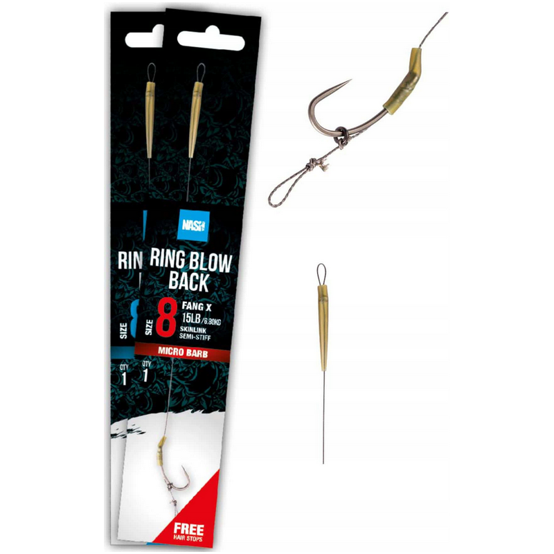 PRZYPON NASH RING BLOW BACK RIG ROZM 4 MICRO BARB PRZYPON NASH RING BLOW BACK RIG ROZM 4 MICRO BARB