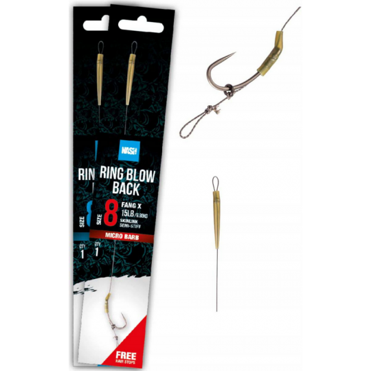 PRZYPON NASH RING BLOW BACK RIG ROZM 4 MICRO BARB PRZYPON NASH RING BLOW BACK RIG ROZM 4 MICRO BARB