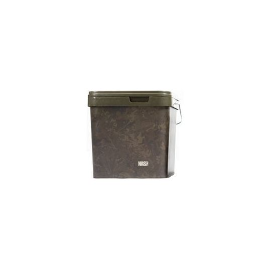 WIADRO NASH RECTANGULAR WĘDKARSKIE 17L CAMO WIADRO NASH RECTANGULAR WĘDKARSKIE 17L CAMO
