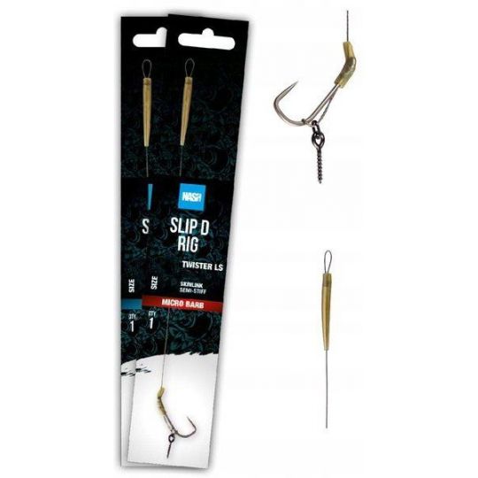 PRZYPON NASH SLIP D RIG ROZMIAR 4 BARBED PRZYPON NASH SLIP D RIG ROZMIAR 4 BARBED