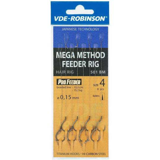 HACZYKI ROBINSON METHOD FEEDER PRZYPON Z WŁOSEM 6 HACZYKI ROBINSON METHOD FEEDER PRZYPON Z WŁOSEM 6