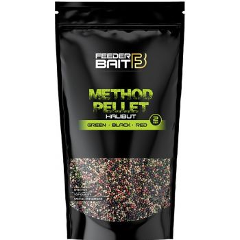 PELLET FEEDER BAIT HALIBUT GREEN BLACK RED 2mm MET
