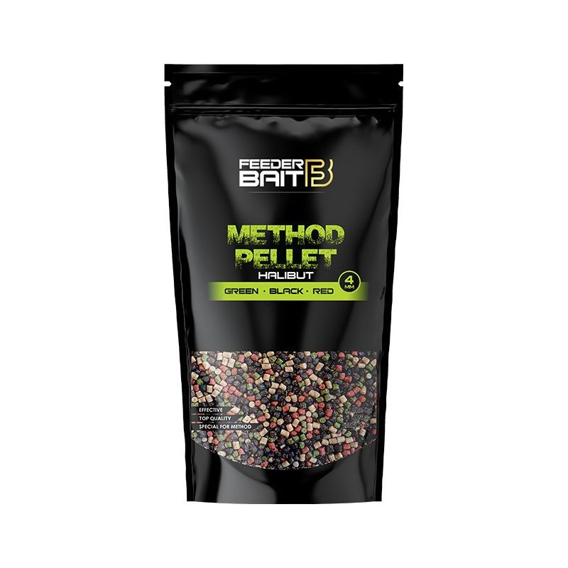 PELLET FEEDER BAIT HALIBUT GREEN BLACK RED 4mm 800 PELLET FEEDER BAIT HALIBUT GREEN BLACK RED 4mm 800