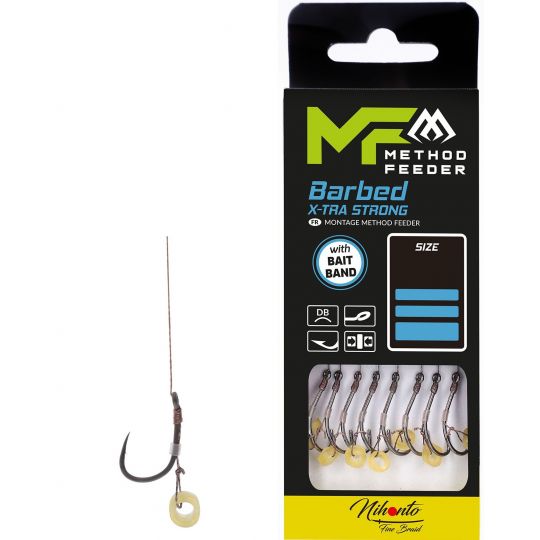 PRZYPON MF - Z GUMKĄ - hak z zadziorem nr 12 DB / PRZYPON MF - Z GUMKĄ - hak z zadziorem nr 12 DB /