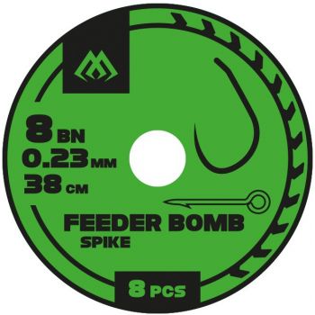 PRZYPON FEEDER BOMB - Z IGŁĄ - hak bez zadziora nr