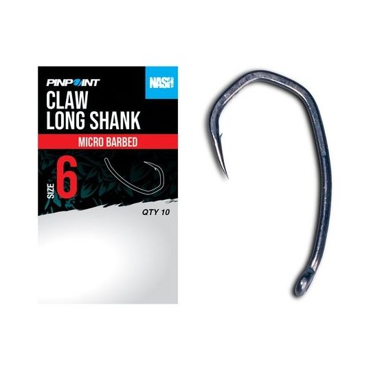 HACZYKI NASH CLAW LONG SHANK SIZE 4 MICRO BARB HACZYKI NASH CLAW LONG SHANK SIZE 4 MICRO BARB