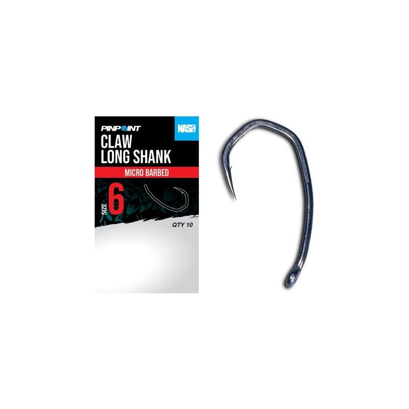 HACZYKI NASH CLAW LONG SHANK SIZE 2 MICRO BARB HACZYKI NASH CLAW LONG SHANK SIZE 2 MICRO BARB