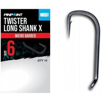 HACZYKI NASH TWISTER LONG SHANK X SIZE 2 MICRO BAR