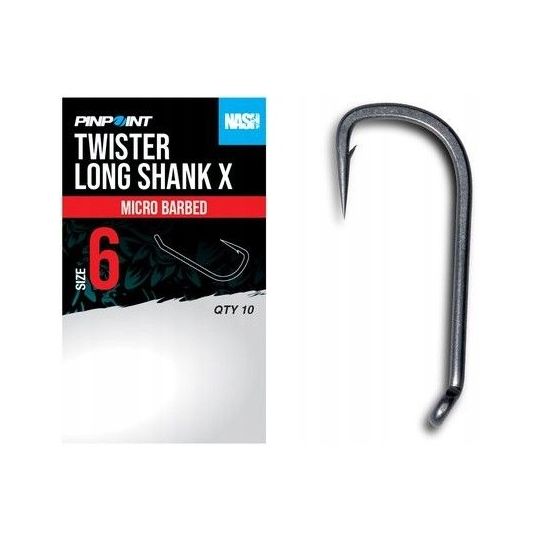 HACZYKI NASH TWISTER LONG SHANK X SIZE 4 MICRO BAR HACZYKI NASH TWISTER LONG SHANK X SIZE 4 MICRO BAR