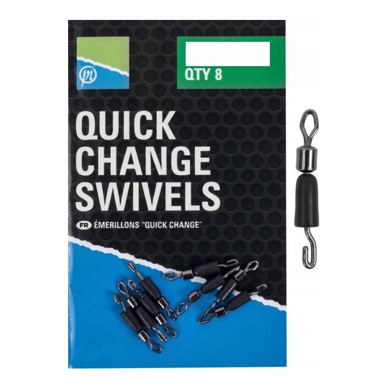 ŁĄCZNIK PRESTON QUICK CHANGE SWIVELS SMALL 8szt ŁĄCZNIK PRESTON QUICK CHANGE SWIVELS SMALL 8szt