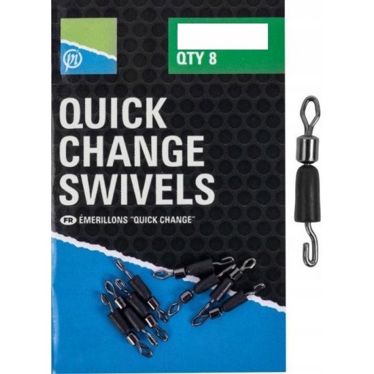 ŁĄCZNIK PRESTON QUICK CHANGE SWIVELS SMALL 8szt ŁĄCZNIK PRESTON QUICK CHANGE SWIVELS SMALL 8szt
