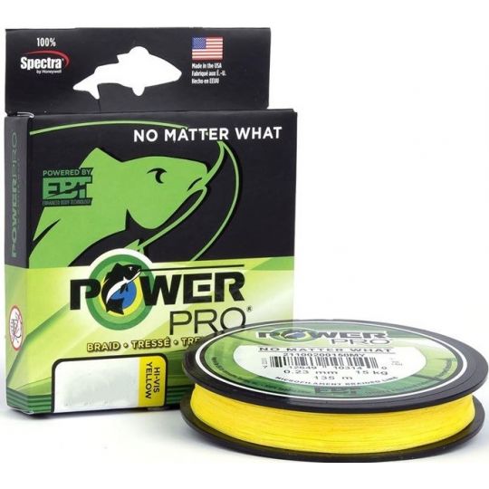 PLECIONKA POWER PRO HI-VIS YELLOW 135m 0,13mm 8kg PLECIONKA POWER PRO HI-VIS YELLOW 135m 0,13mm 8kg