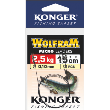 PRZYPON KONGER WOLFRAM 15cm 10kg 2szt