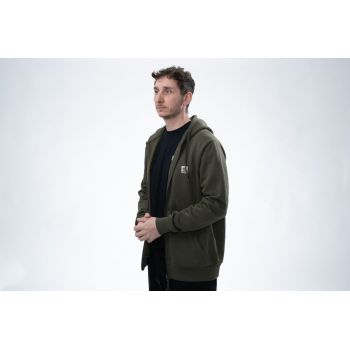 BLUZA NASH MAKE IT BADGE ZIPPED GREEN NA ZAMEK  L