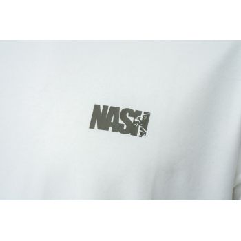 KOSZULKA NASH T-SHIRT MAKE IT CARP LOGO ECRU L