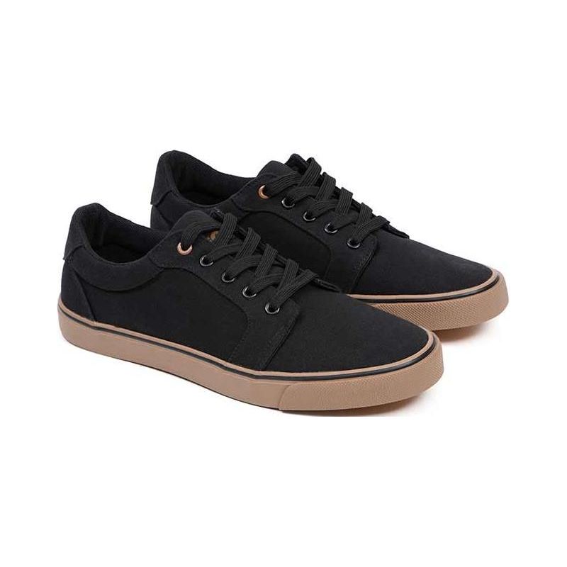 BUTY FOX TRAMPKI BLACK CANVAS SHOE TENISÓWKI 42