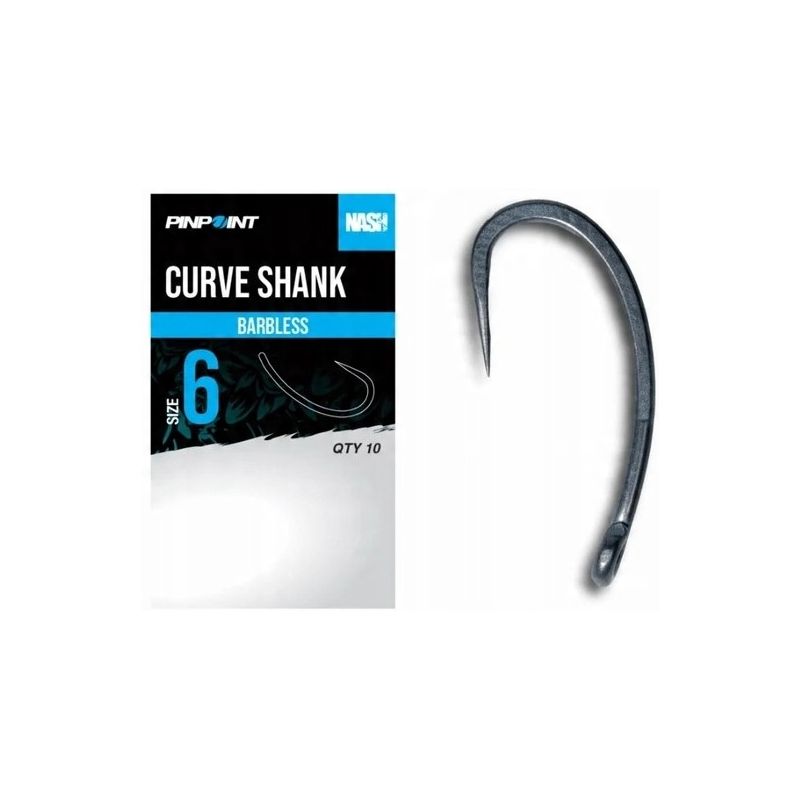 HACZYKI NASH CURVE SHANK SIZE 6 BARBLESS HACZYKI NASH CURVE SHANK SIZE 6 BARBLESS