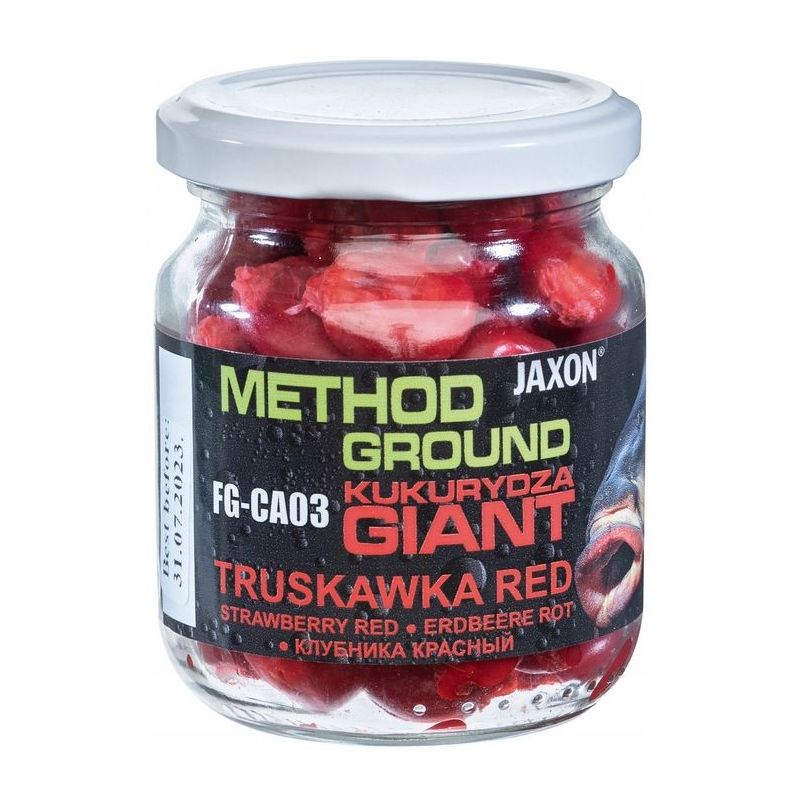 KUKURYDZA JAXON GIGANT METHOD 125g TRUSKAWKA RED KUKURYDZA JAXON GIGANT METHOD 125g TRUSKAWKA RED
