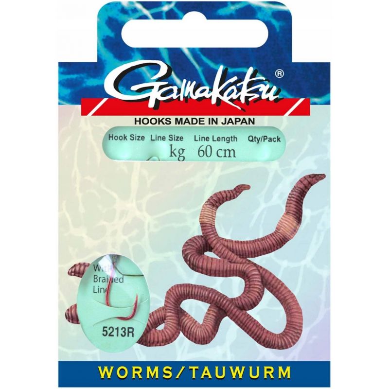 HACZYKI WIĄZANE GAMAKATSU WORM 5213R 0,20mm 6 HACZYKI WIĄZANE GAMAKATSU WORM 5213R 0,20mm 6