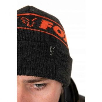 CZAPKA FOX ZIMOWA BLACK ORANGE BEANIE