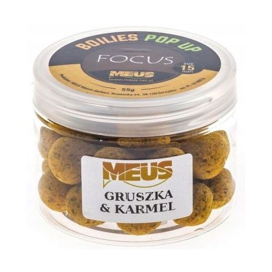 KULKI MEUS POP UP FOCUS 55g 15mm GRUSZKA KARMEL KULKI MEUS POP UP FOCUS 55g 15mm GRUSZKA KARMEL