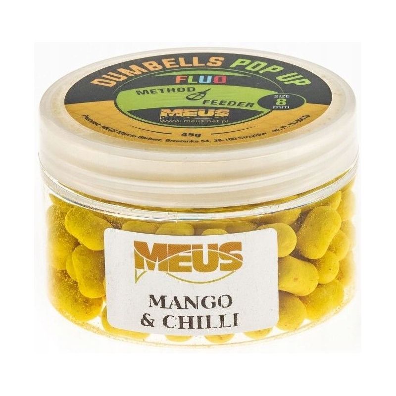 DUMBELLS MEUS FLUO POP UP 8mm 45g MANGO CHILLI DUMBELLS MEUS FLUO POP UP 8mm 45g MANGO CHILLI