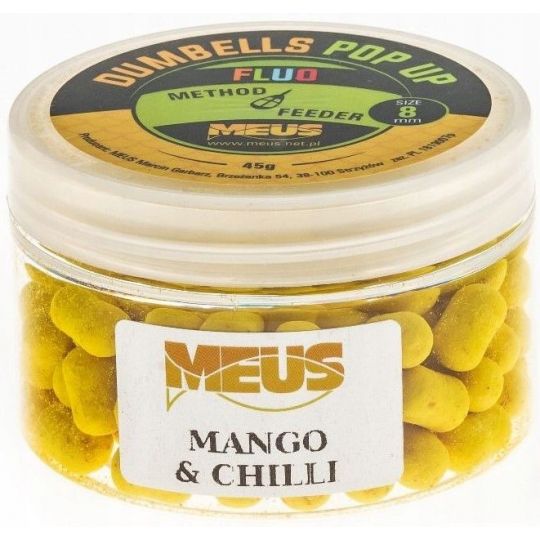 DUMBELLS MEUS FLUO POP UP 8mm 45g MANGO CHILLI DUMBELLS MEUS FLUO POP UP 8mm 45g MANGO CHILLI